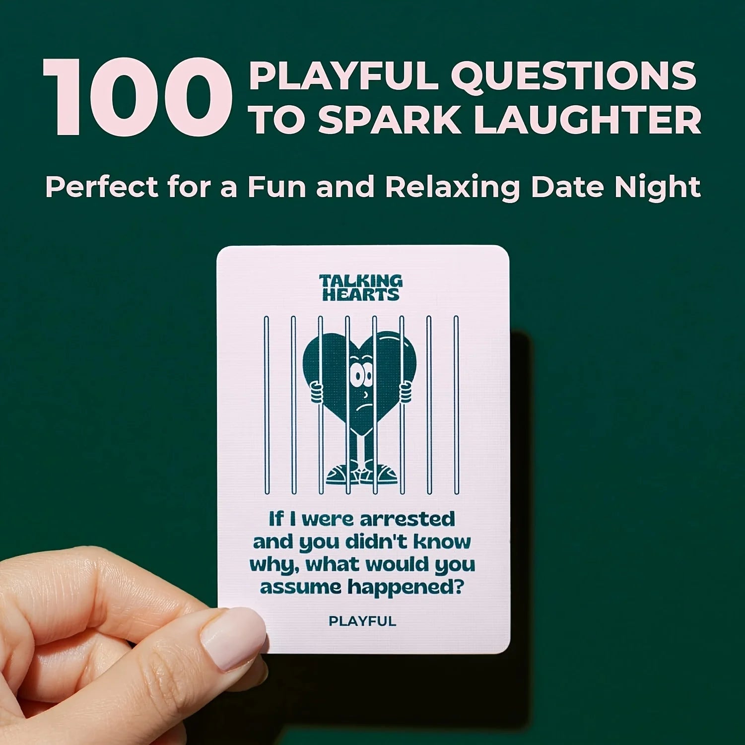 Talking Hearts Conversation Cards - A Card Game for Date Nights - 200 Questions and 2 Wild Cards - When We Met