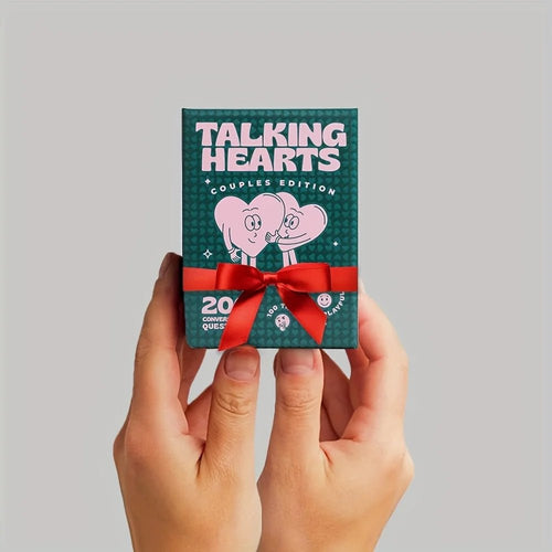 Talking Hearts Conversation Cards - A Card Game for Date Nights - 200 Questions and 2 Wild Cards - When We Met