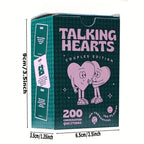 Talking Hearts Conversation Cards - A Card Game for Date Nights - 200 Questions and 2 Wild Cards - When We Met